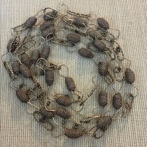 Vintage 60” long Silver-Toned Women's Necklace